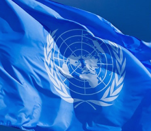 Foto della bandiera delle Nazioni Unite