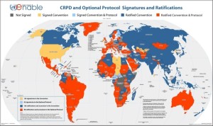 mappa con i paesi che hanno firmato e ratificato la Convenzione ONU